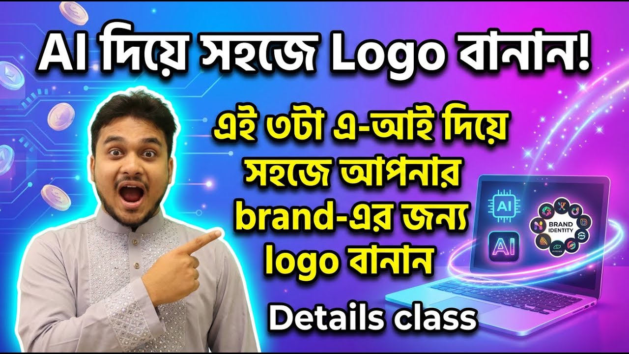 Logo বানানো এত সহজ ! এই ৩টি AI Tools দিয়ে আপনার Brand-ready Logo বানান | AI Class Freelancer Faruk