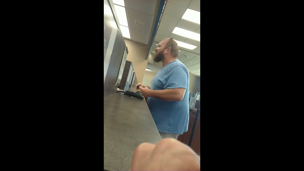 Angry customer at bank!