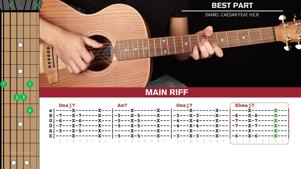 Best Part Guitar Cover Daniel Caesar Feat H.E.R  🎸|Tabs + Chords|