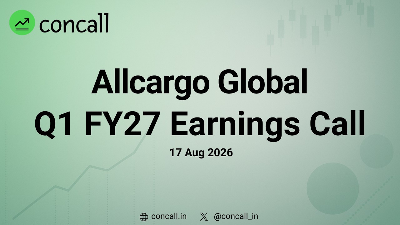 Allcargo Global Q1 FY27 Earnings Conference Call | Concall.in