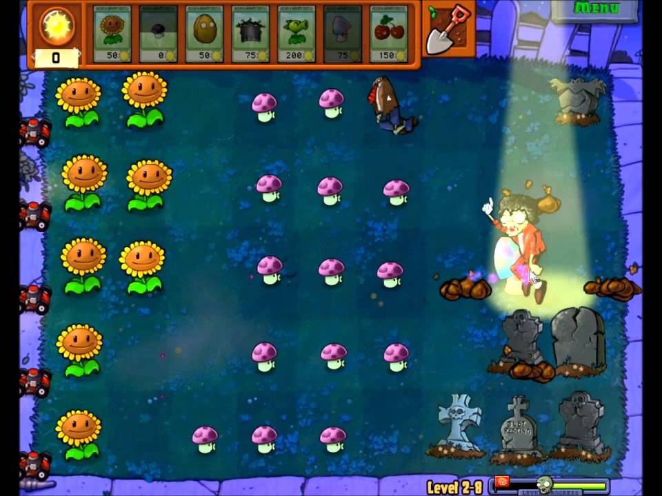 Plants vs Zombies - 16 Part 4 - Nighttime - Random Material - Episode 16  - With commentary