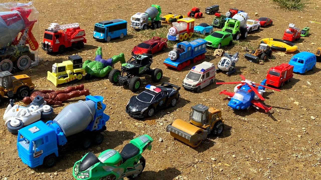 Mobil Mobilan Truk Oleng, Mobil Balap, Mobil Truk Molen, Truk Pasir,  Beko Excavator, Mobil Polisi