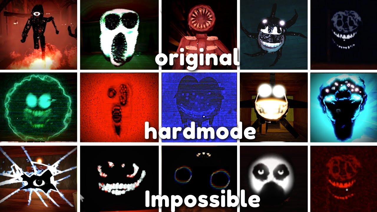 Original vs NEW Hardmode vs Impossible Doors Version JUMPSCARES Comparison in Roblox Doors