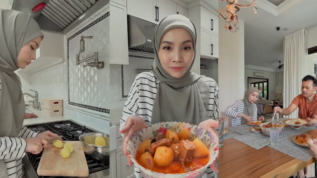 Kak Yatie Masak Kari Daging ,Dapur Kak Yatie Jadi Perhatian 