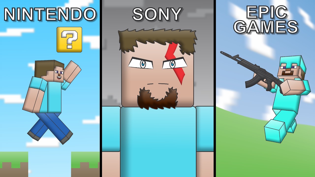 Если бы Minecraft создавали другие компании...