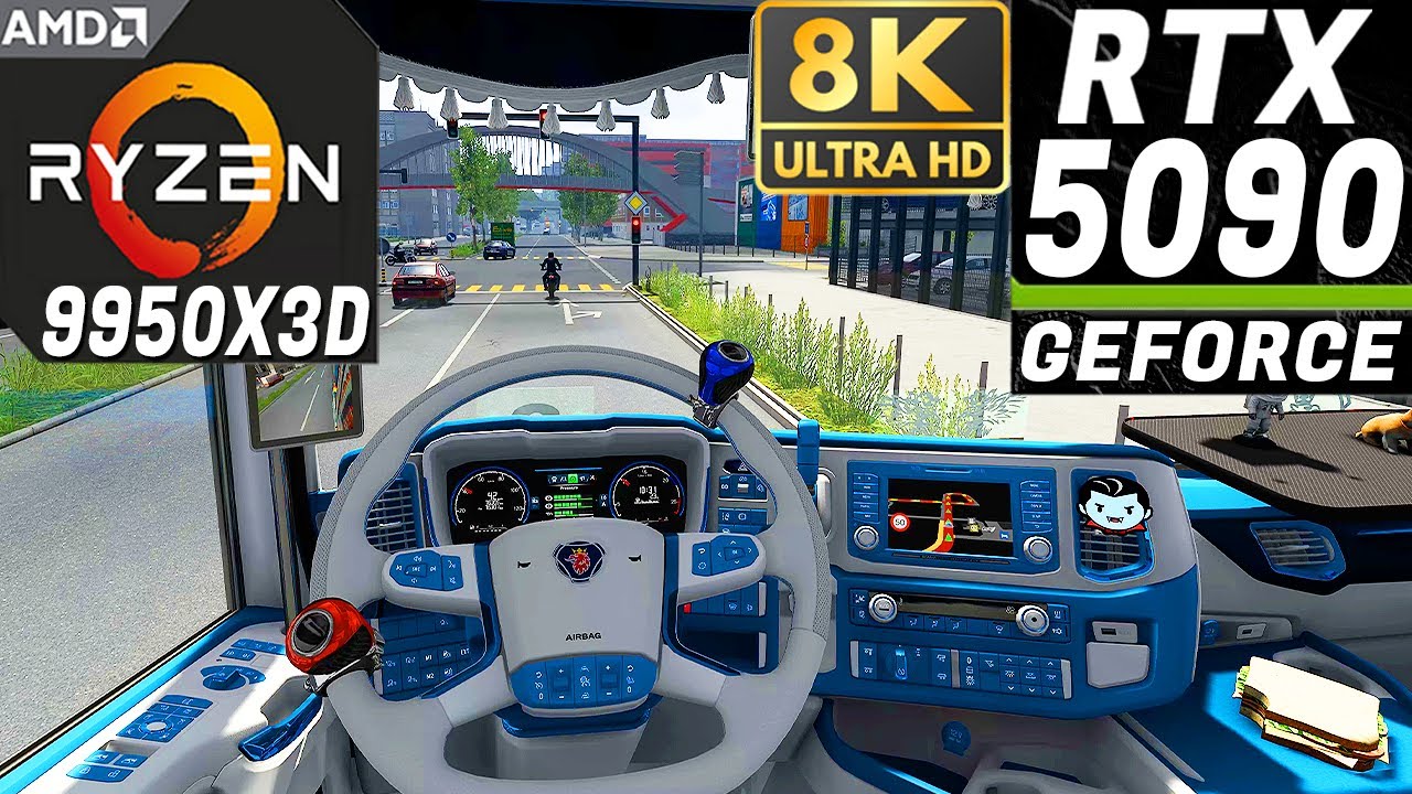 Euro Truck Simulator 2 - RTX 5090 + 9950X3D | 8K-ULTRA Graphics | 35+ Mods installed