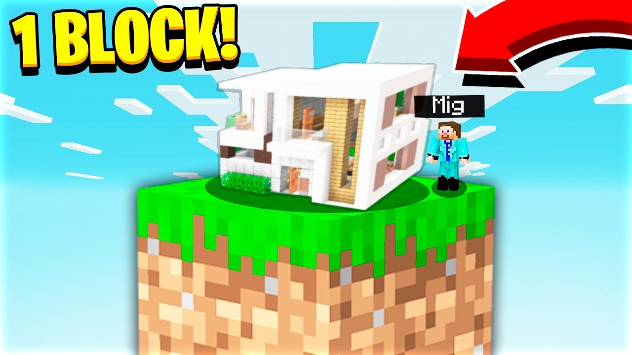 BYGGER ET HUS P&Aring; 1 BLOCK I MINECRAFT!! (DANSK MINECRAFT)