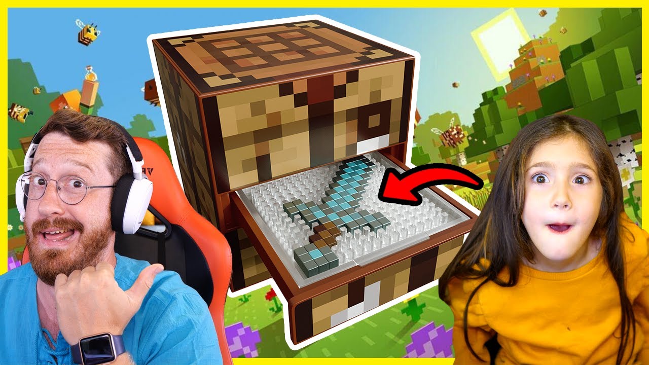 Kızım Esra Bana Minecraft Öğretiyor! #1 Kılıç, Balta, Kazma Nasıl Yapılır?