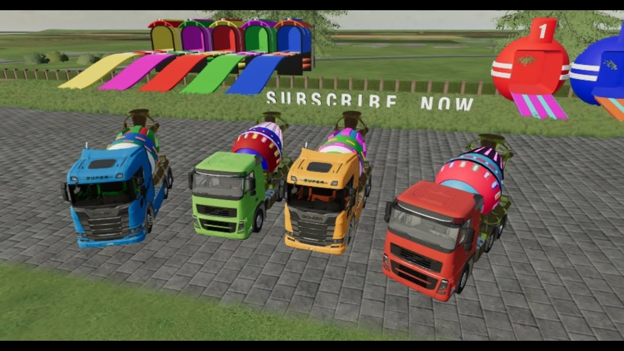 Garage with Colors   ALL MIXER RGB , SCANIA RGB, VOLVO RGB   FS22 #008