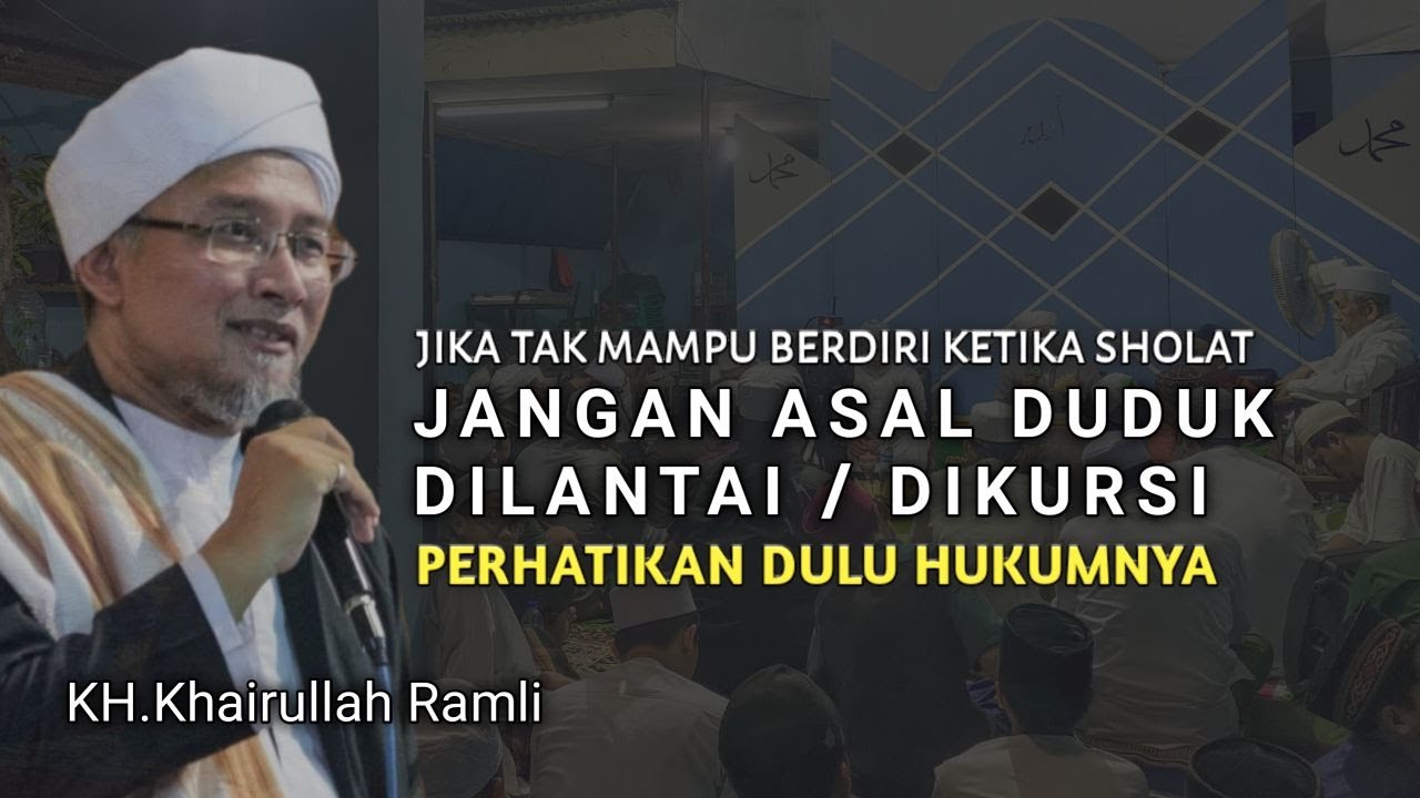 Jangan Asal Duduk dilantai/kursi Ketika Sholat