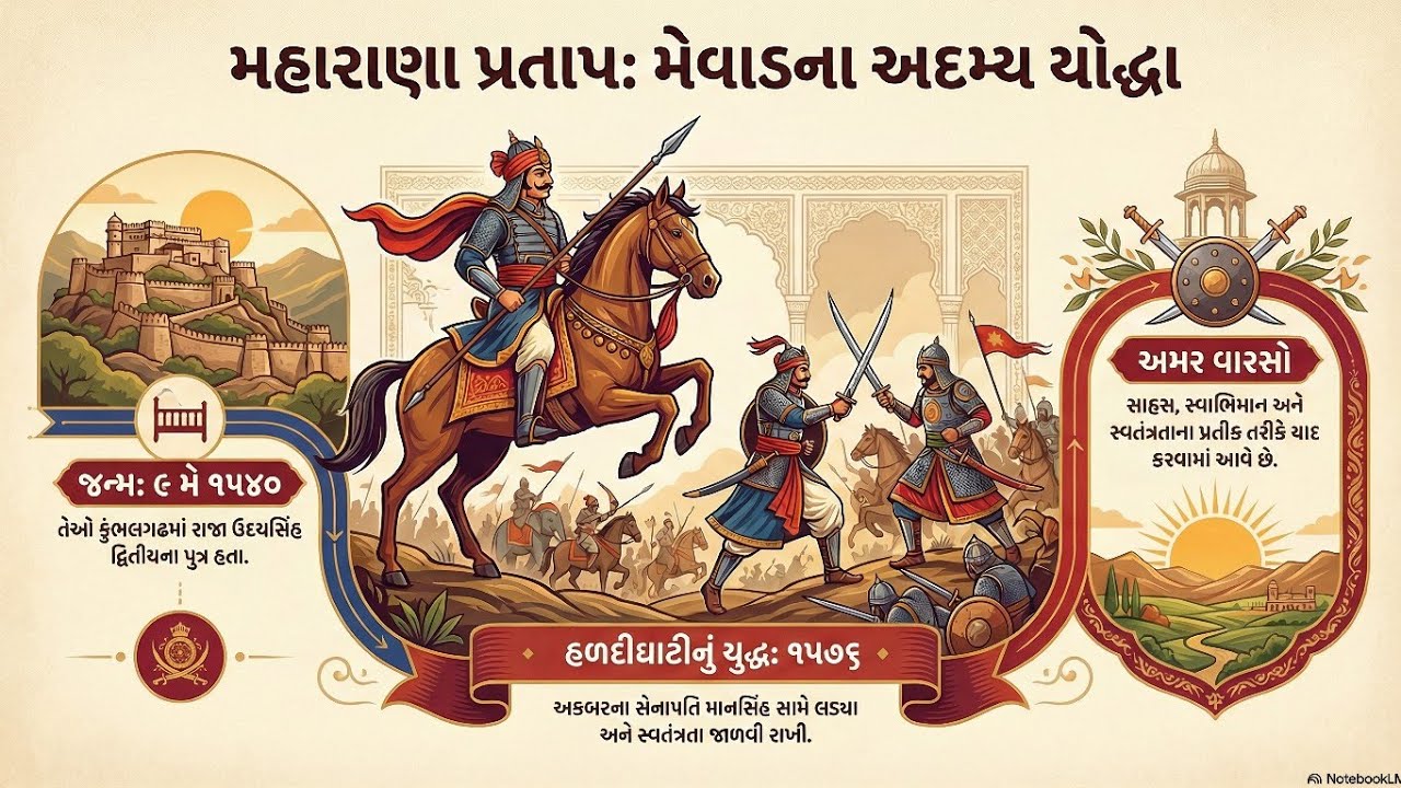 મહારાણા પ્રતાપ | મેવાડના પરાક્રમી રાજપૂત શાસક | હળદીઘાટી યુદ્ધ | Gujarati History