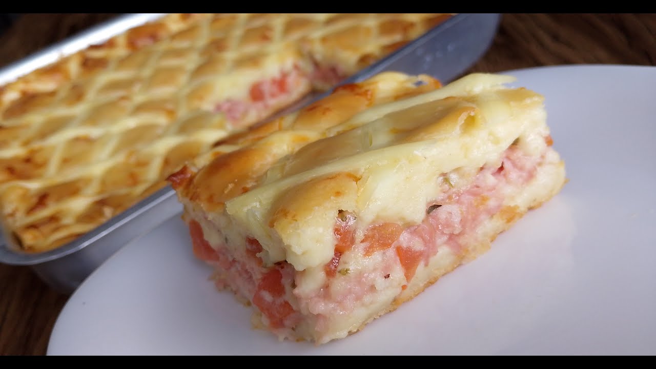 Torta de presunto e queijo de liquidificador