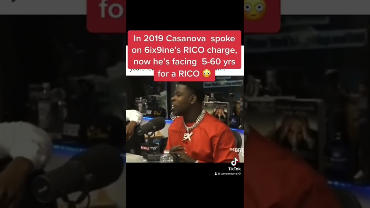 Casanova speaking about 6ix9ine&rsquo;s RICO charge #6ix9ine #shorts