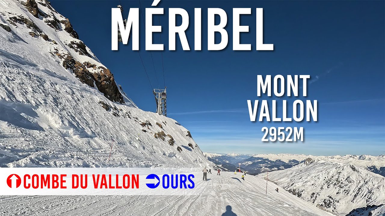 6.2km long run from Mont Vallon down to Méribel Mottaret in Les 3 Vallées