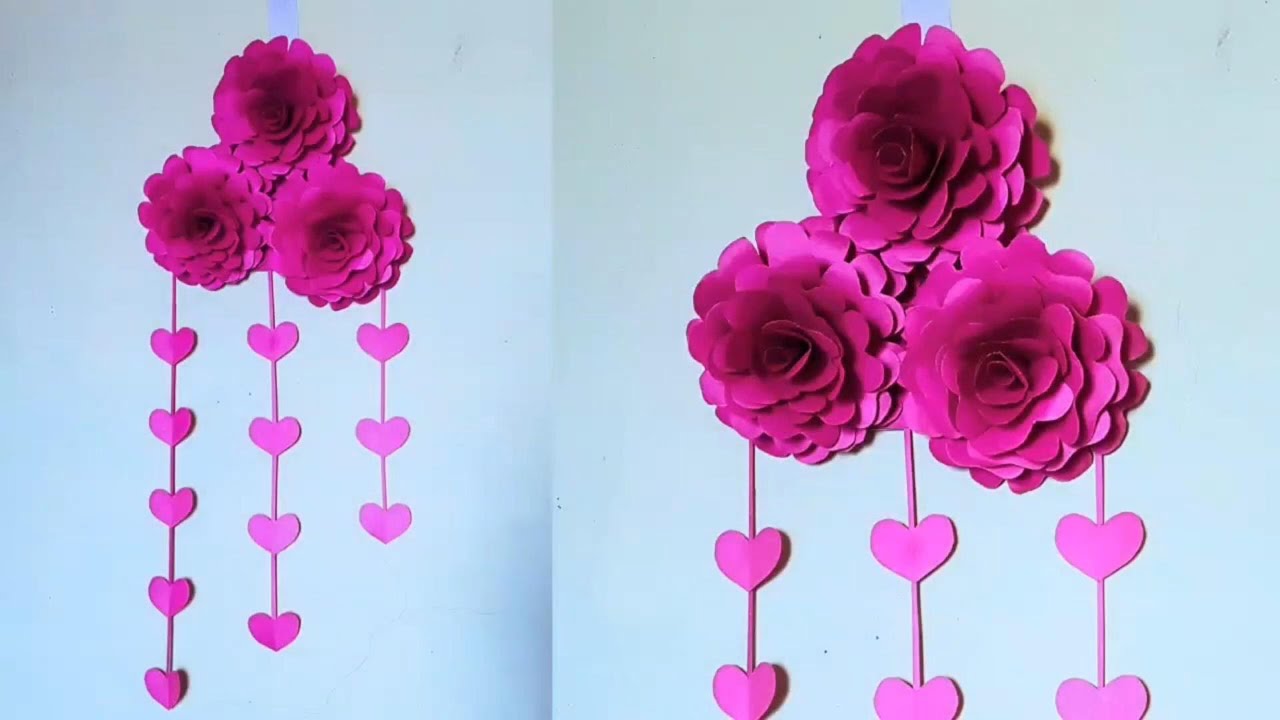 Wall hanging Craft Ideas | Wall hanging crafts | wall hanging craft ideas with paper flower