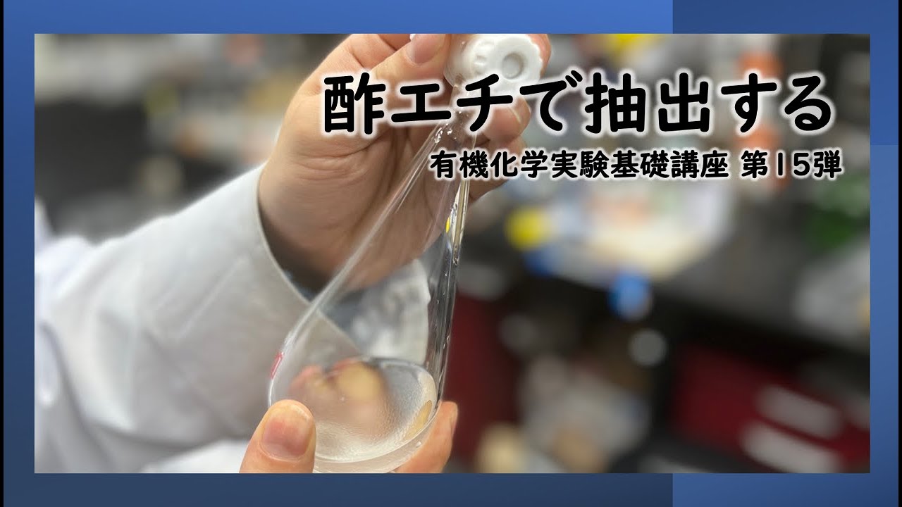 酢エチで抽出する【有機化学実験基礎講座第15弾】