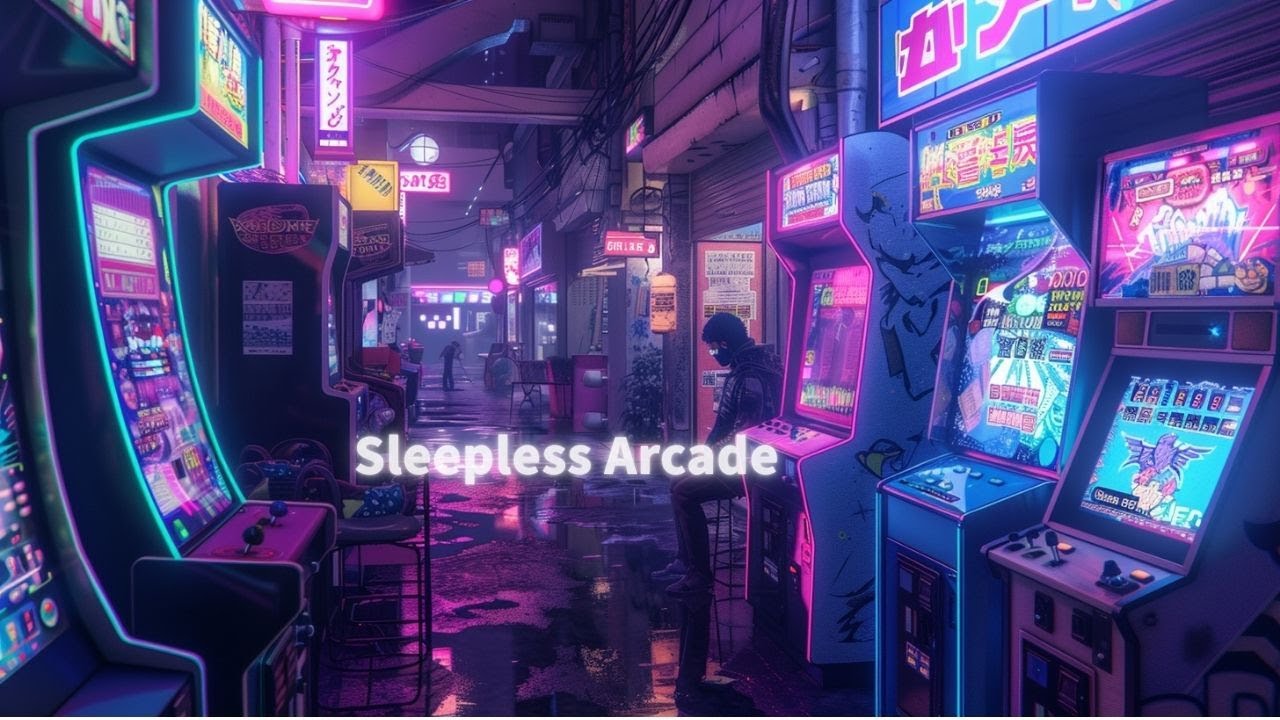 Sleepless Arcade 🎮 Neon Nights & Nostalgia | Tokyo Night Lofi