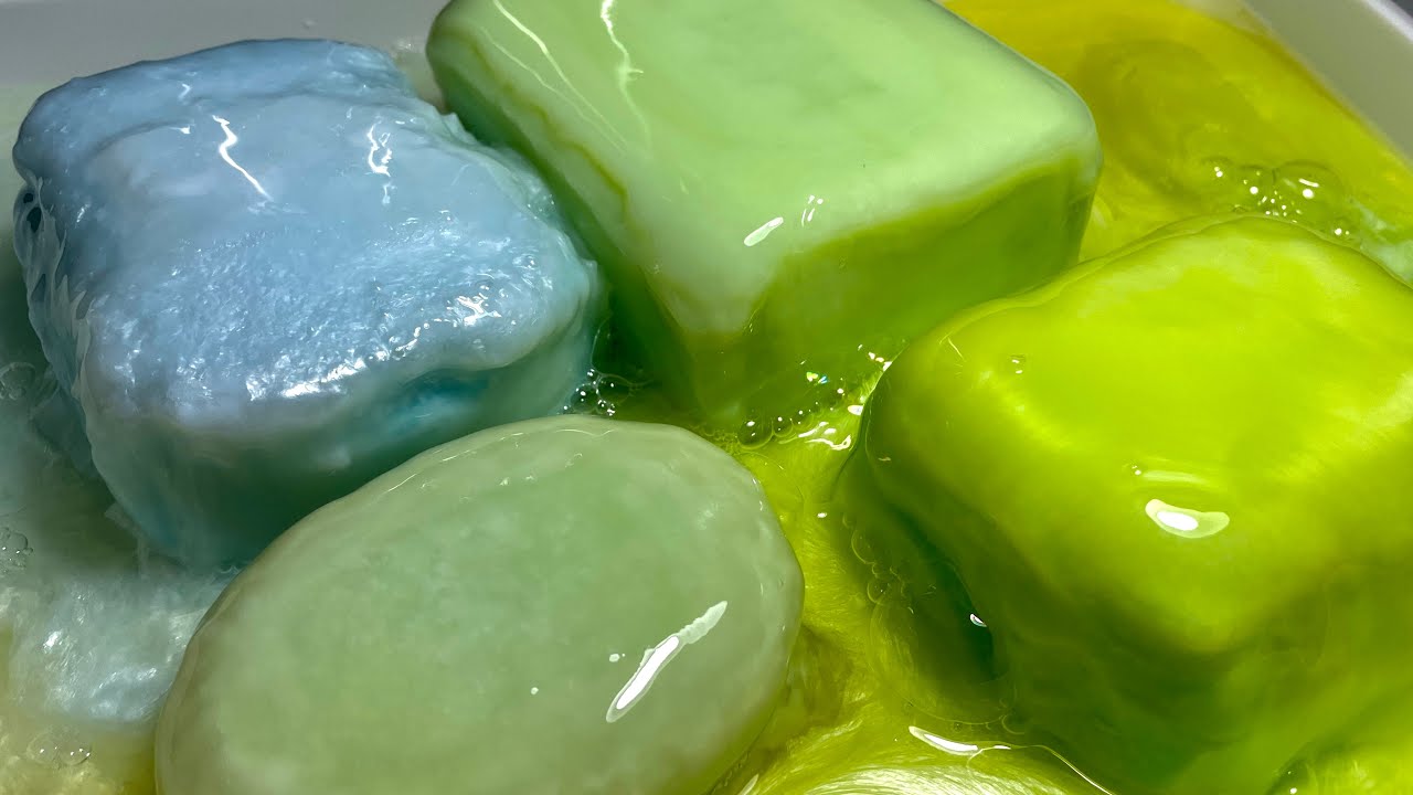 1 Year Soap Soaked Asmr❤️‍🔥 | mushy soap soaked asmr with sponge 