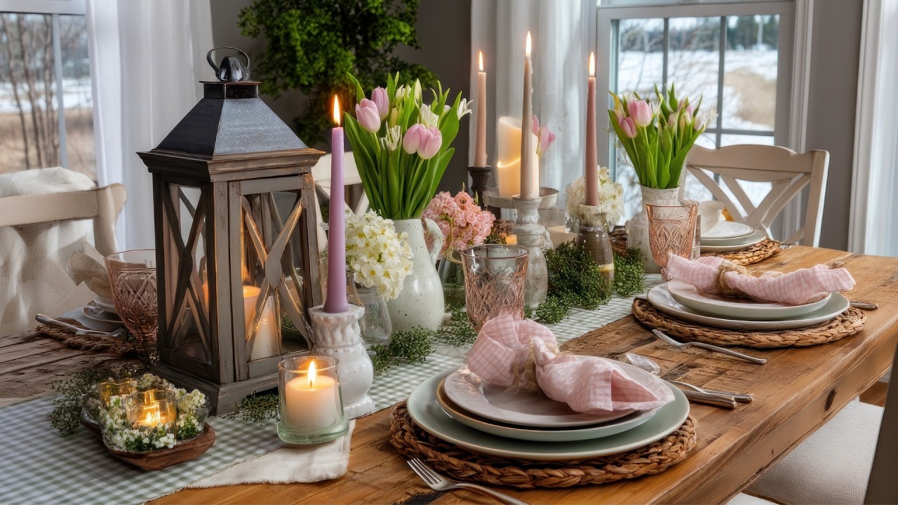 Beautiful Easter Decor Ideas | Elegant Cottage Style with Pastels, Gingham & Farmhouse Charm