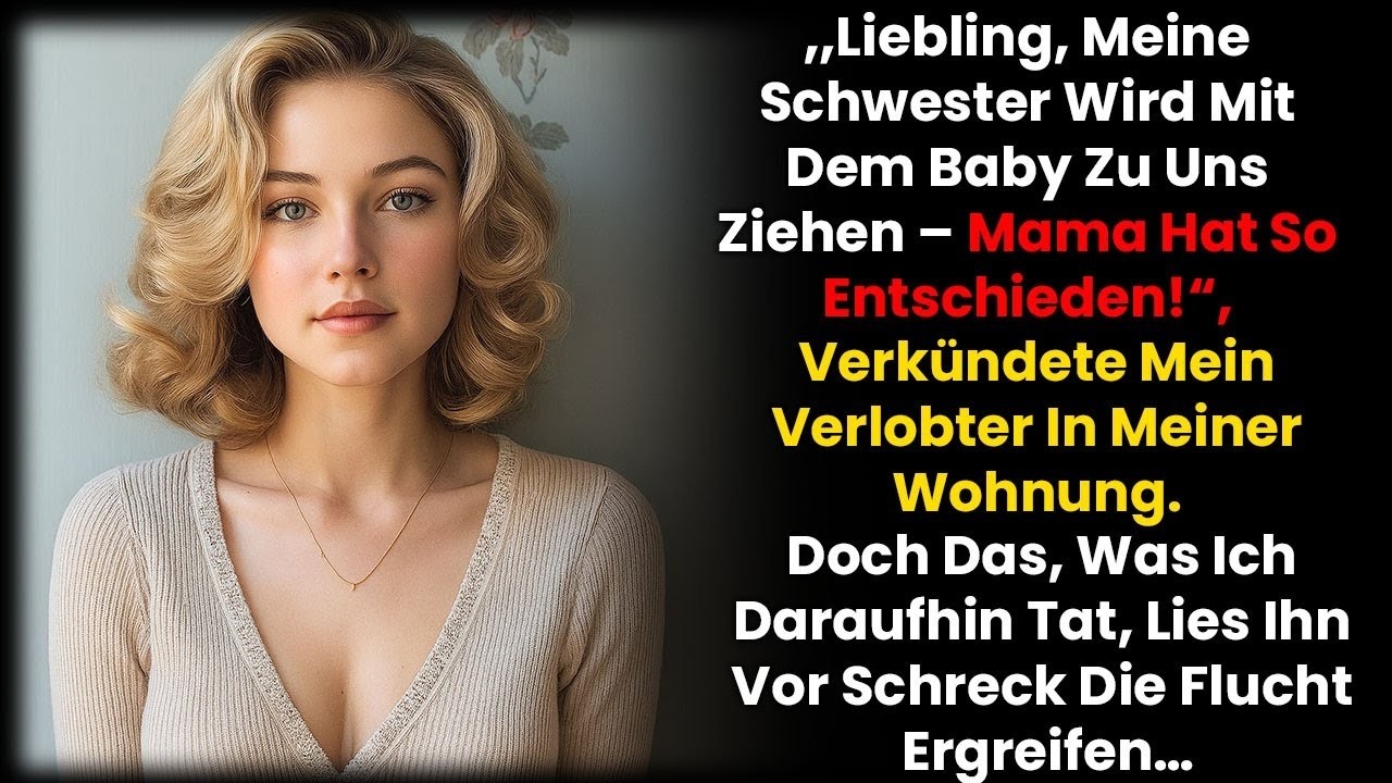„Meine Schwester zieht nach der Geburt zu uns!“, verkündete mein Verlobter in meiner Wohnung …