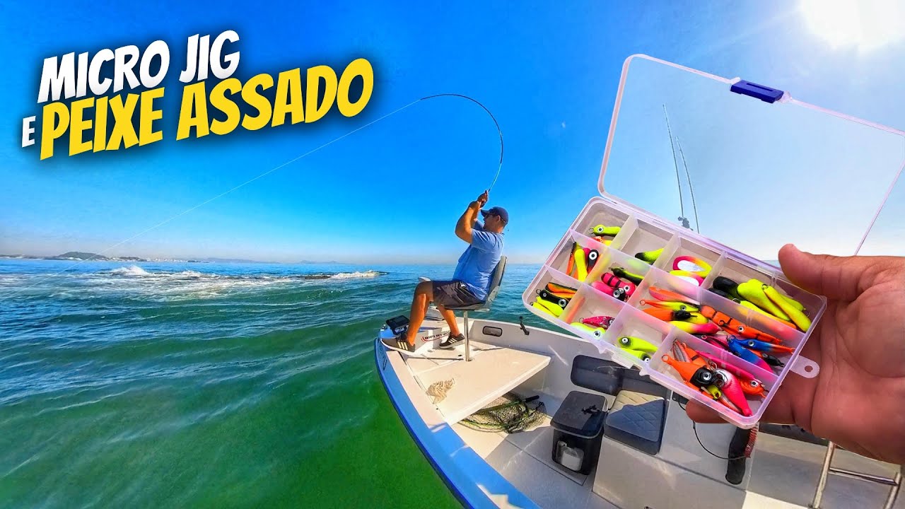 MUDEI a TÉCNICA e DEU CERTO! Pesca com MICRO JIG nas PEDRAS - Pesquei e COMI os PEIXES na HORA