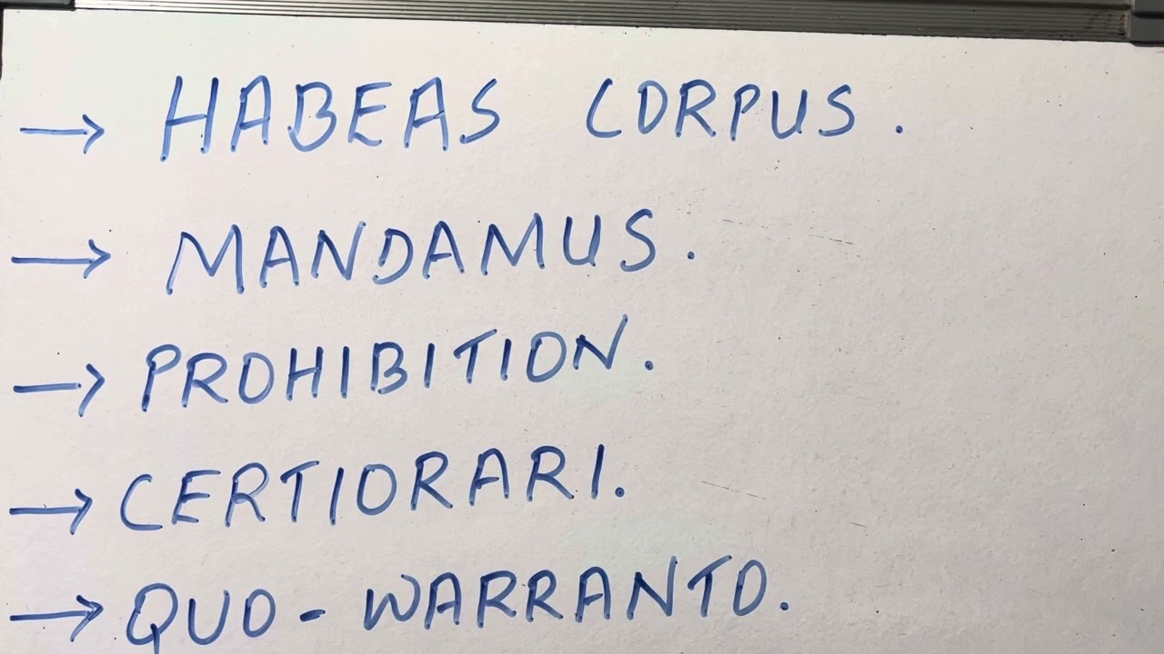 Types of Writs Mizo tawnga sawifiahna #indianpolity 