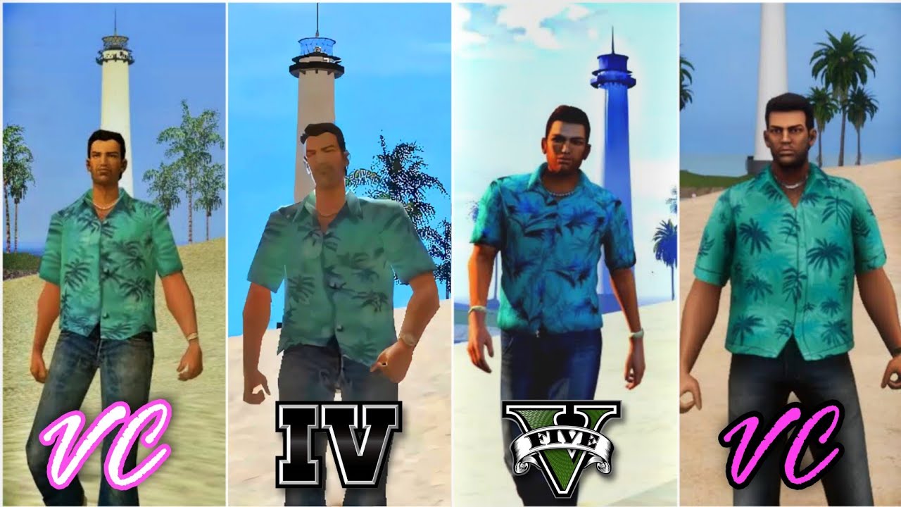 ULTIMATE MAP COMPARISON - GTA Vice City (Original vs VCS vs RAGE vs 5 vs Definitive Edition)