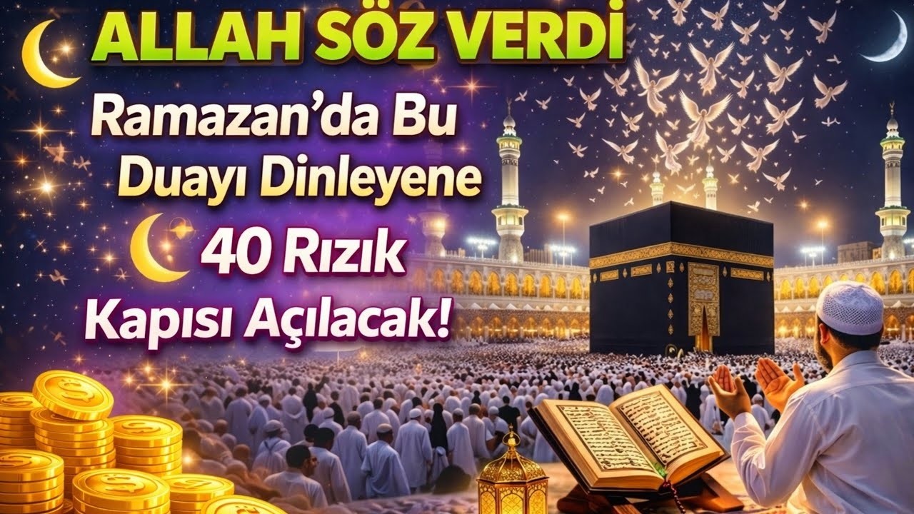 RAMAZAN’IN SON CUMASINDA MUCİZE! ✨🌙 Bu Duayı Dinle 🎧🤲 – 40 Rızık Kapısı Açılacak! 💫💰
