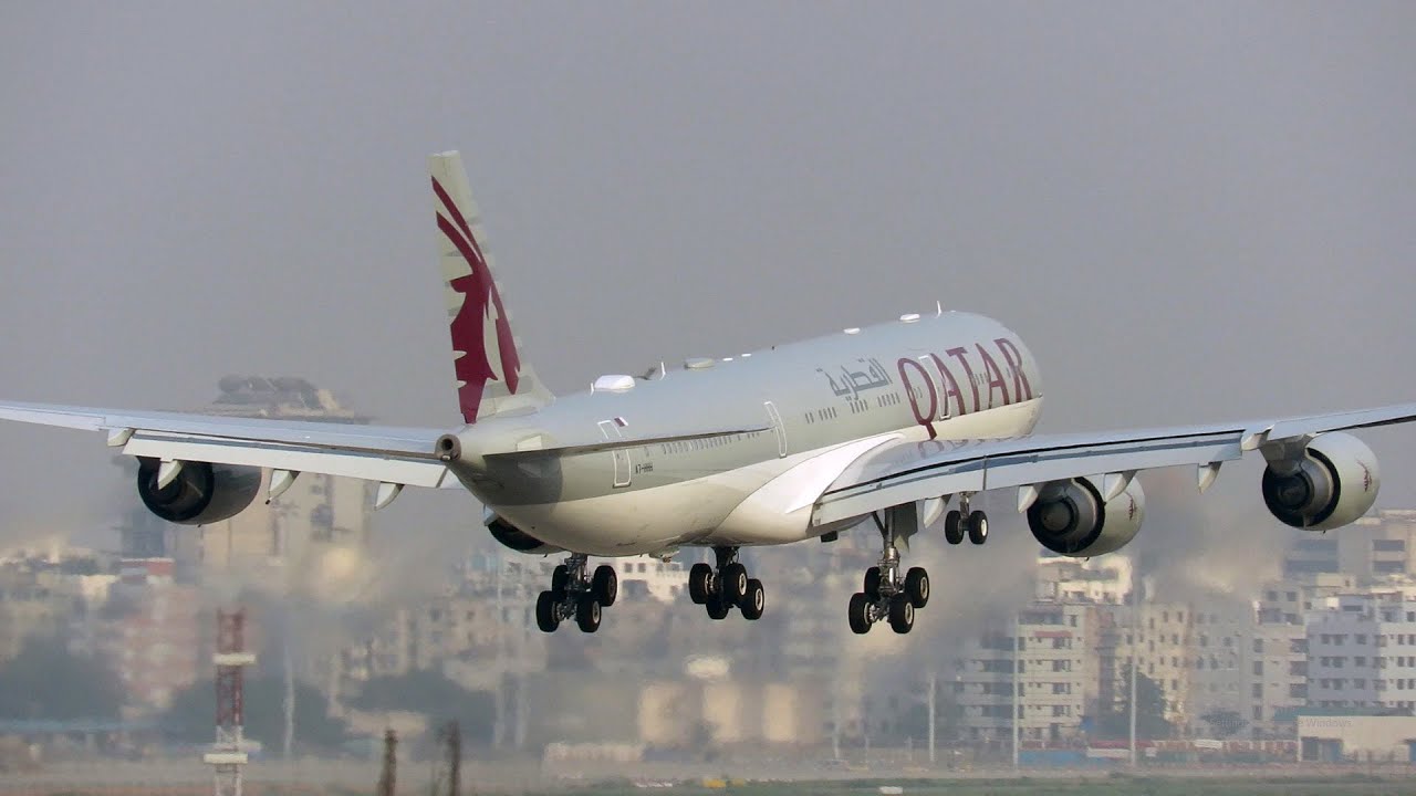 Qatar Amiri A340 Arriving Dhaka with Mig 29 Escort