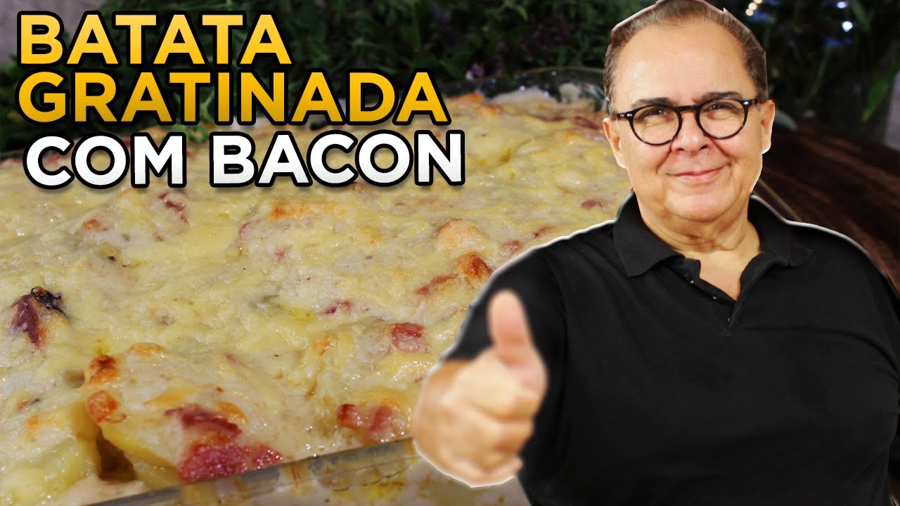 Batata Gratinada com Bacon do Chef Taico