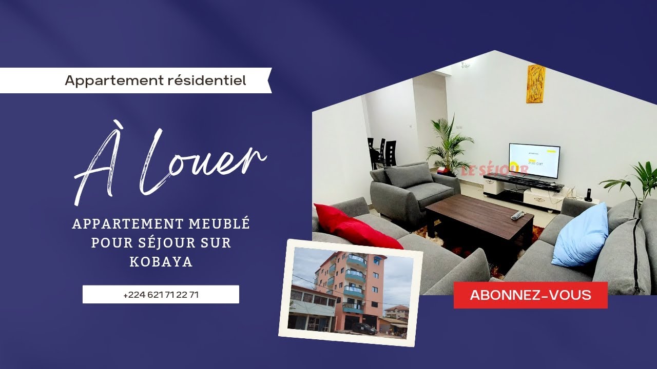 À LOUER - Appartement meublé à Conakry