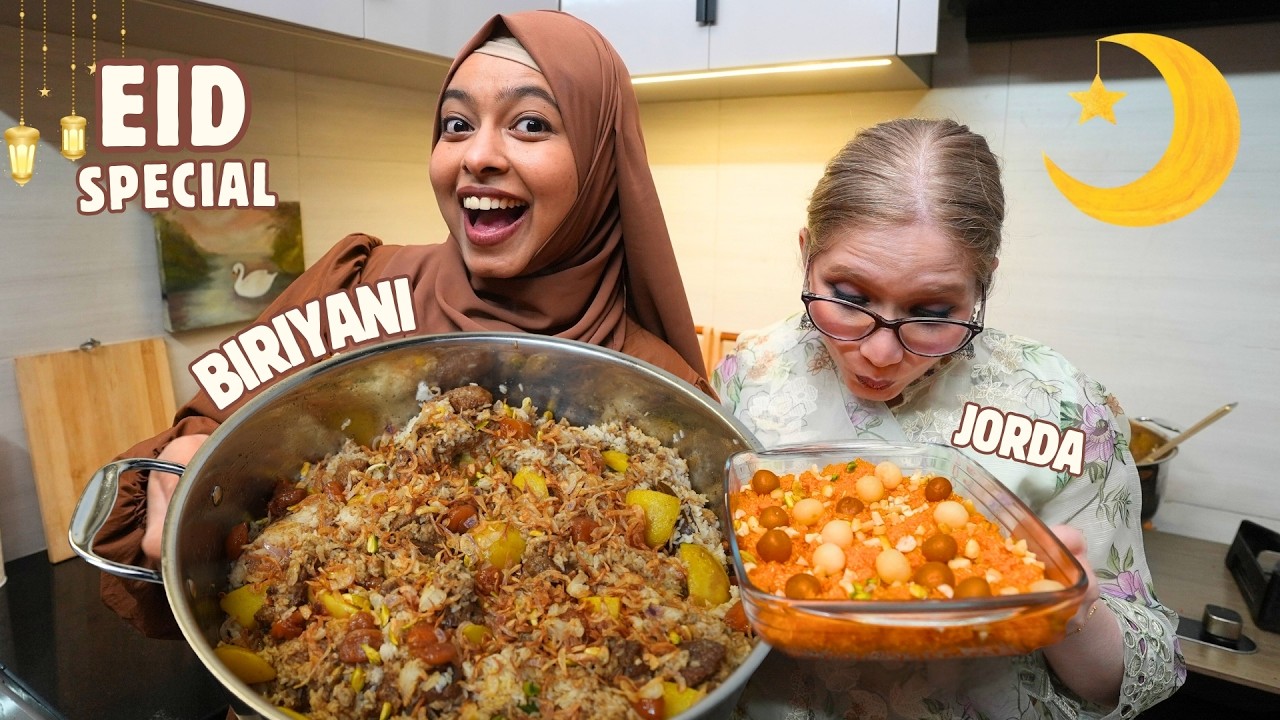 Eid Special Biriyani & Jorda Recipe! বন্ধু বাড়ি চলে যাবে তাই আগেই ঈদের বিরিয়ানি বানালাম  🤤