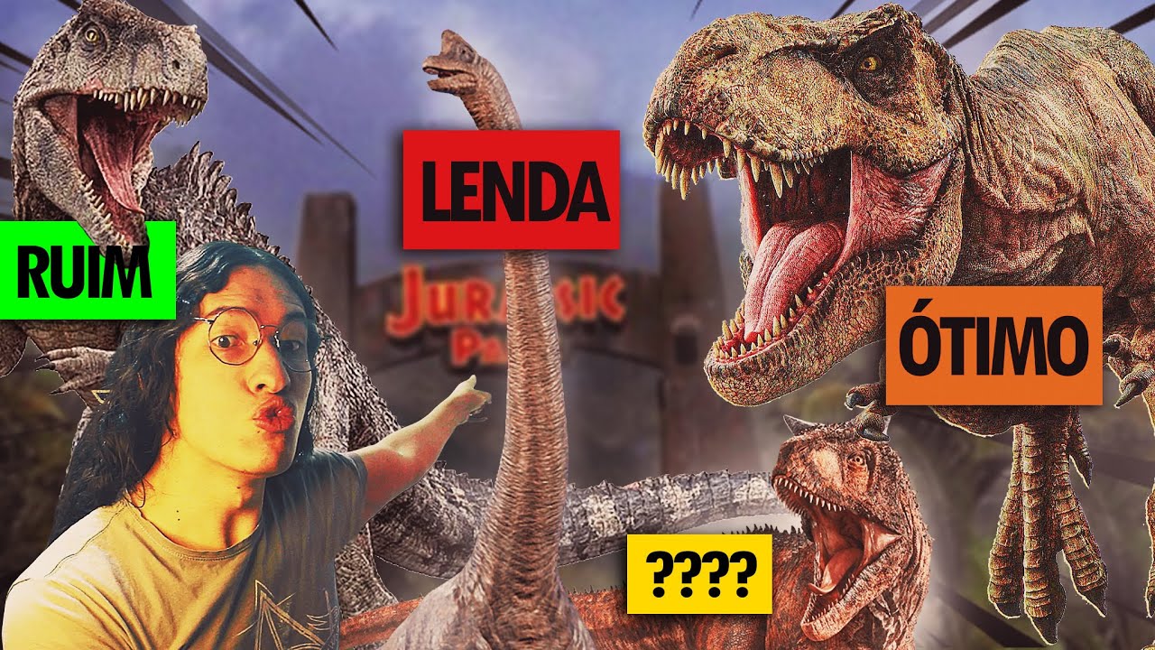 OS MELHORES (E PIORES ) DINOSSAUROS DA FRANQUIA JURASSIC PARK!!! TIERLIST