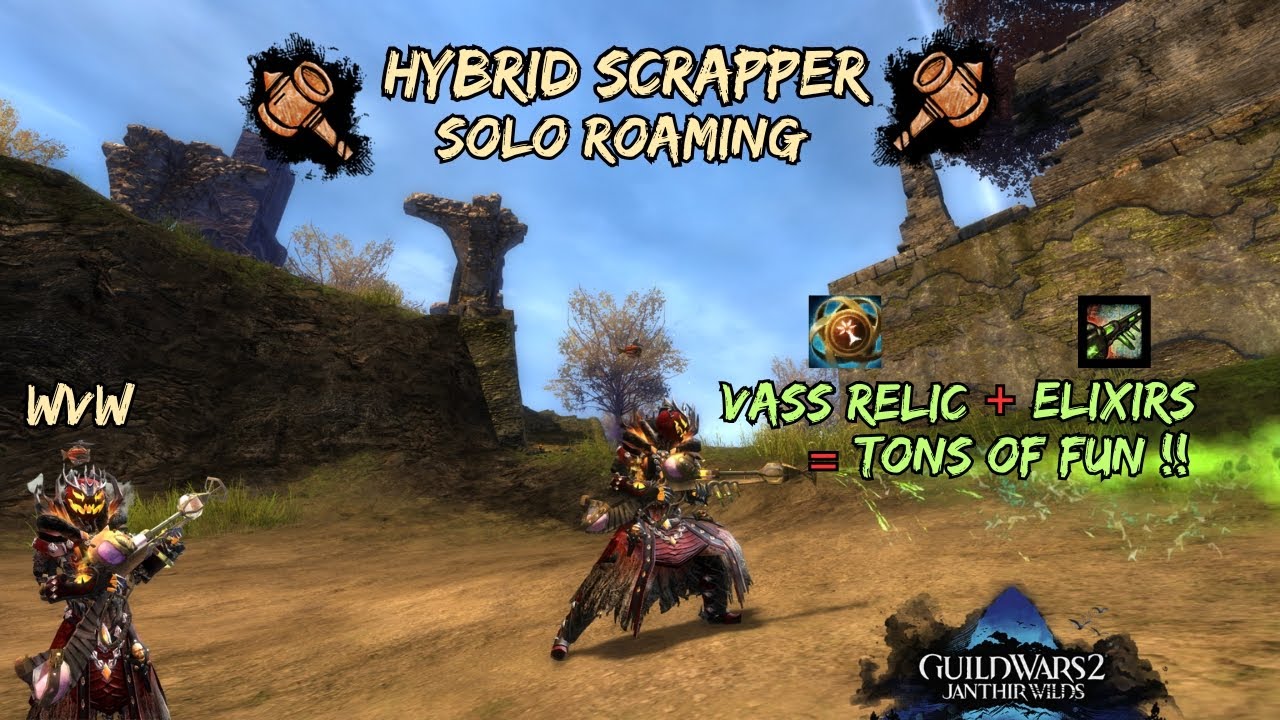 Gw2 Elixir Scrapper Still Good? WvW Solo Roaming Buffed Elixirs !! [Hybrid Build]