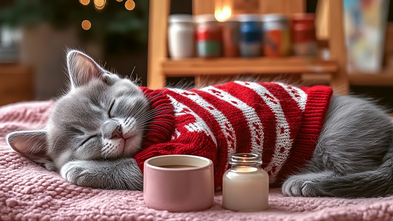 12 Hours Of Cat Music 🐾 Music for Cats 💕 Cozy Cat Sleep Music for Stress Relief and Relaxing Cats