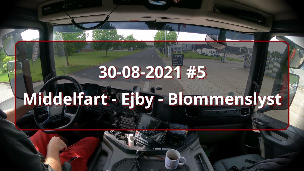 Cabin View Driving Scania P410 Car Carrier - Middelfart-Ejby-Blommenslyst - TDOC 30-08-2021 #5/6