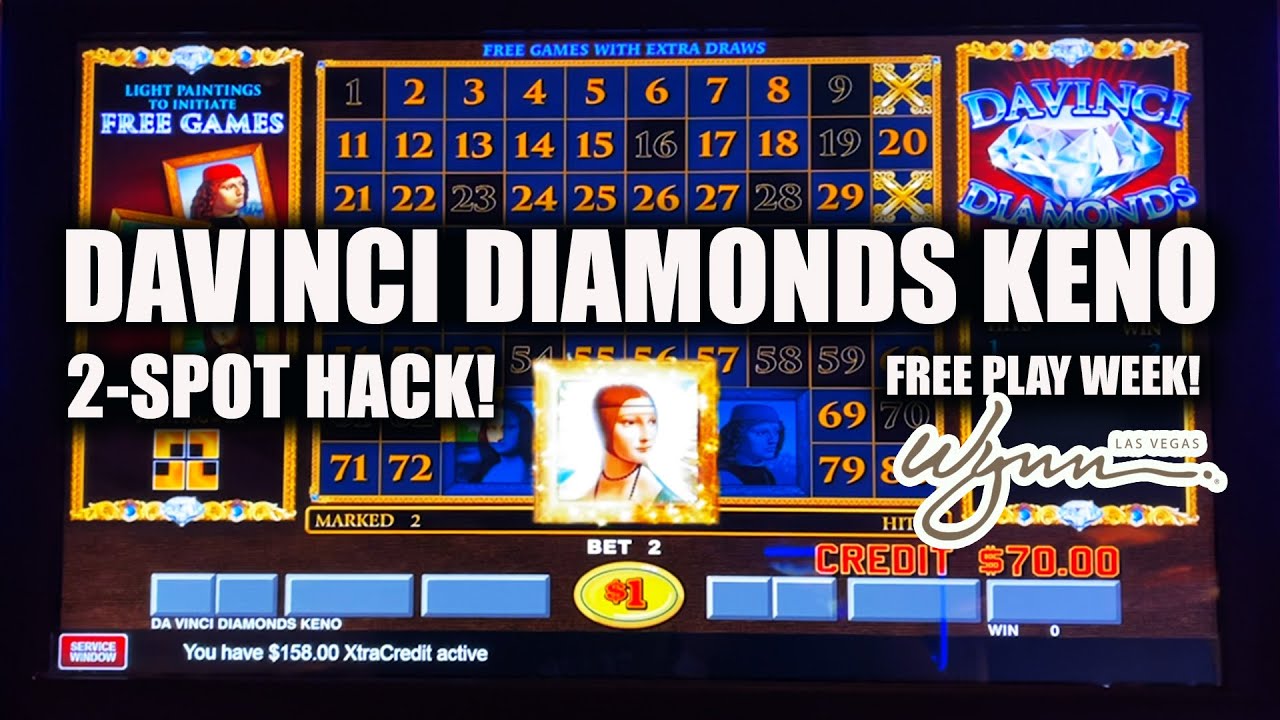 DaVinci Diamonds KENO Free Play HACK!! #QHSfreeplay