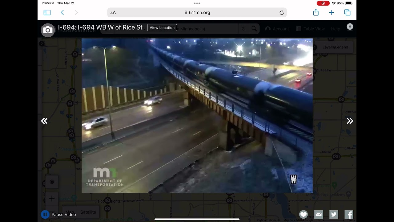 Westbound CPKC oil train at Cardigan Jct on MNDOT traffic cams