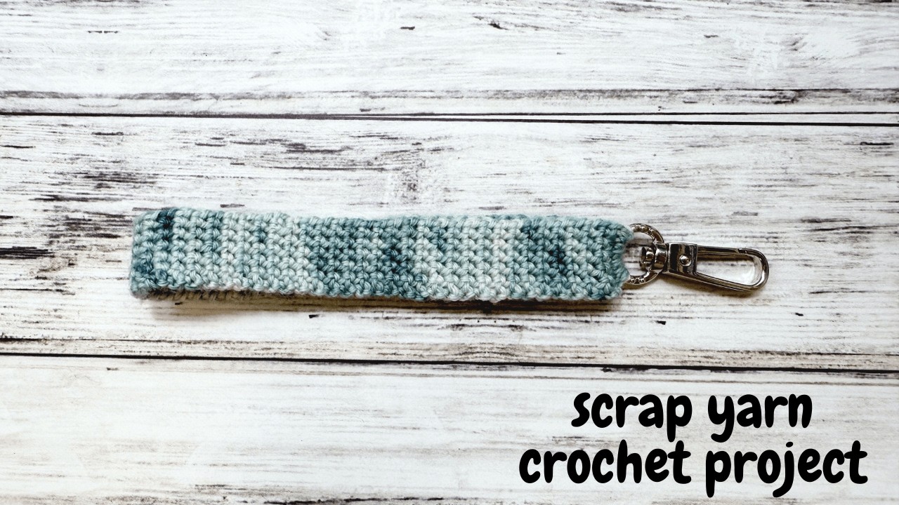 Easy Crochet Wristlet Keychain! Perfect Beginner Project - CROCHET LANYARD