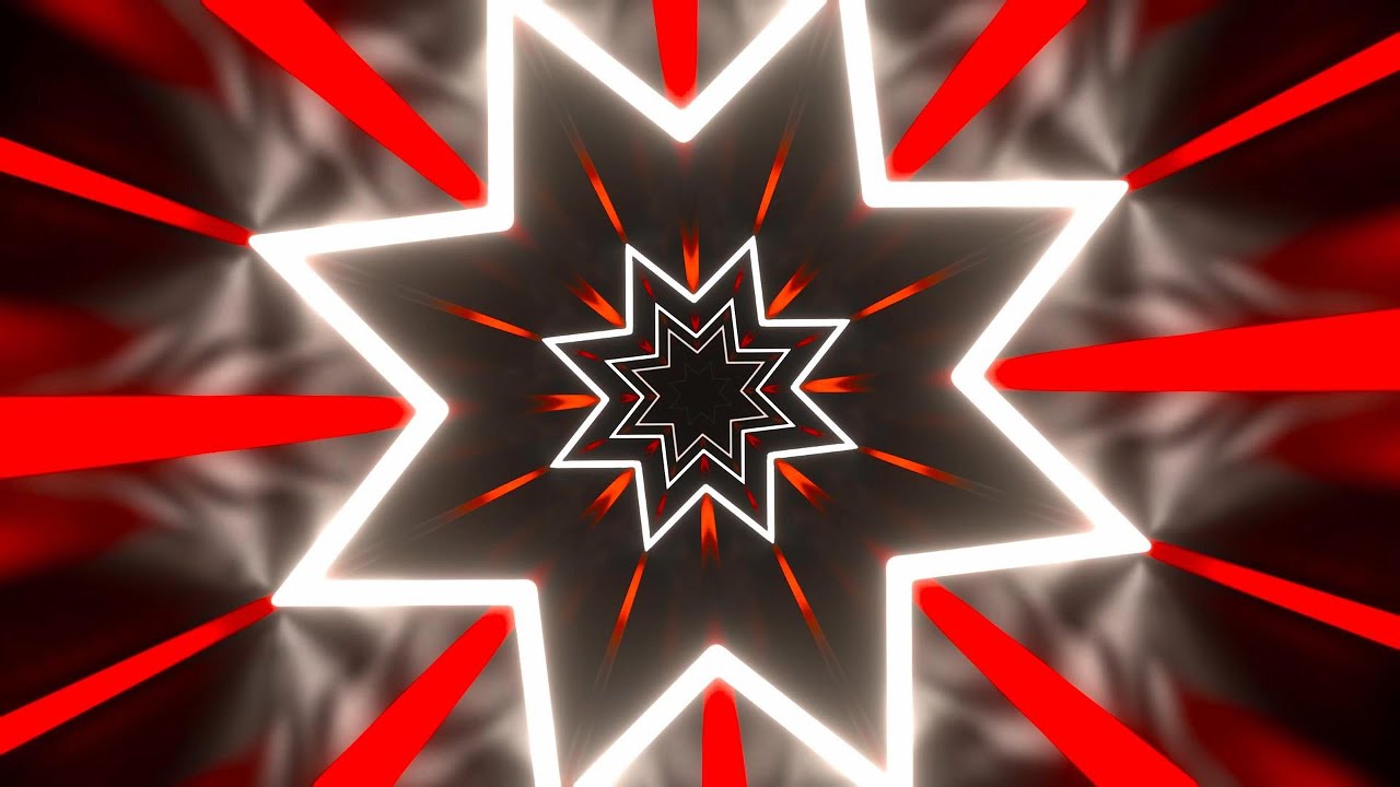 🎬 Visuelle Explosion 4K | Stern-Tunnel + Rote & Wei&szlig;e Lichter | Hypnotische Schleife (Ohne Ton)
