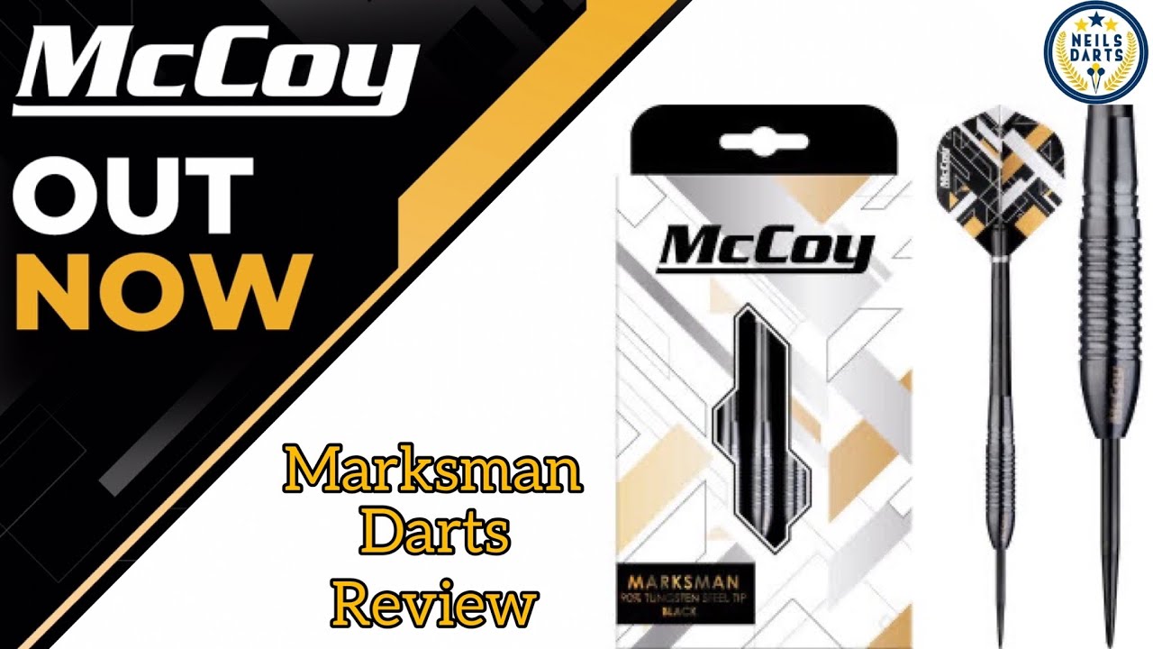 MCCOY  Marksman Darts - 90% Steel Tip Tungsten - Black