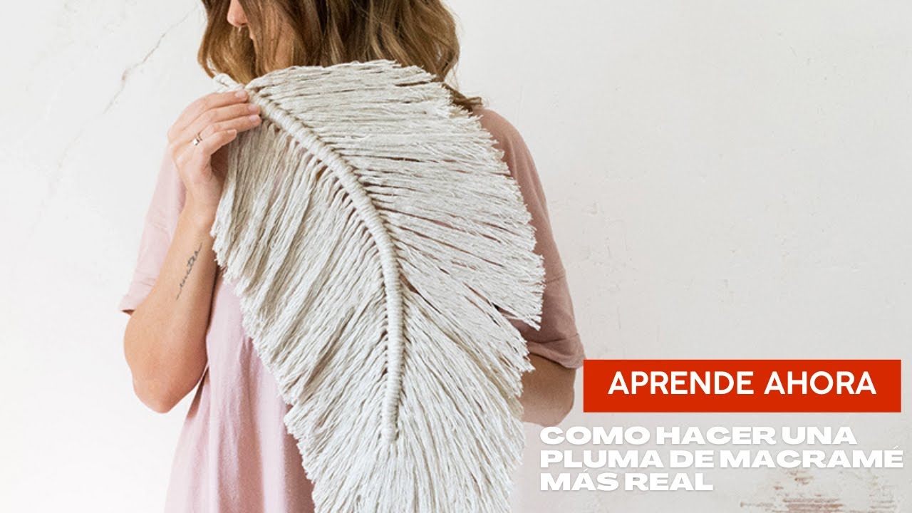 🌿 Como CREAR una HOJA o PLUMA de MACRAMÉ más REAL