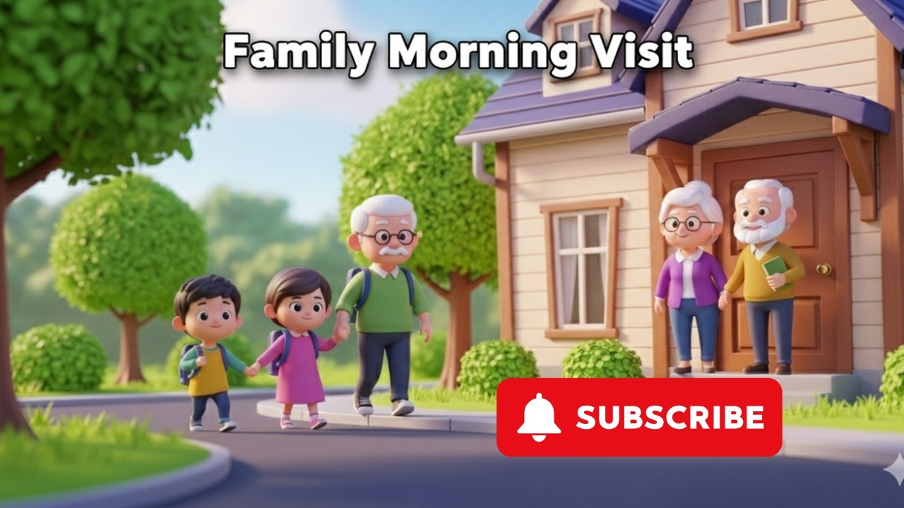 Visiting Grandma and Grandpa | Calm Morning Family Story | 3D Animated Kids Story