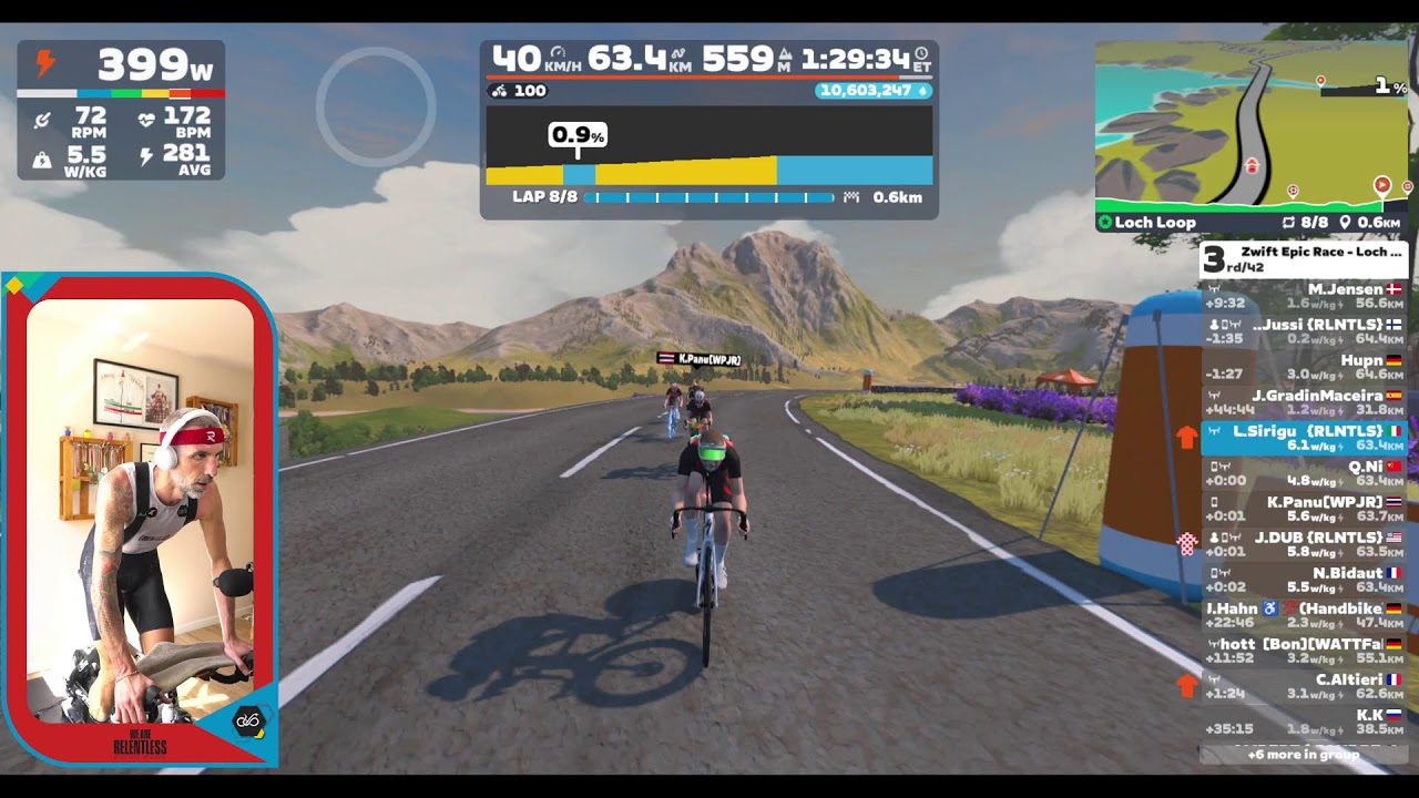 Zwift Epic RACE - loch loop