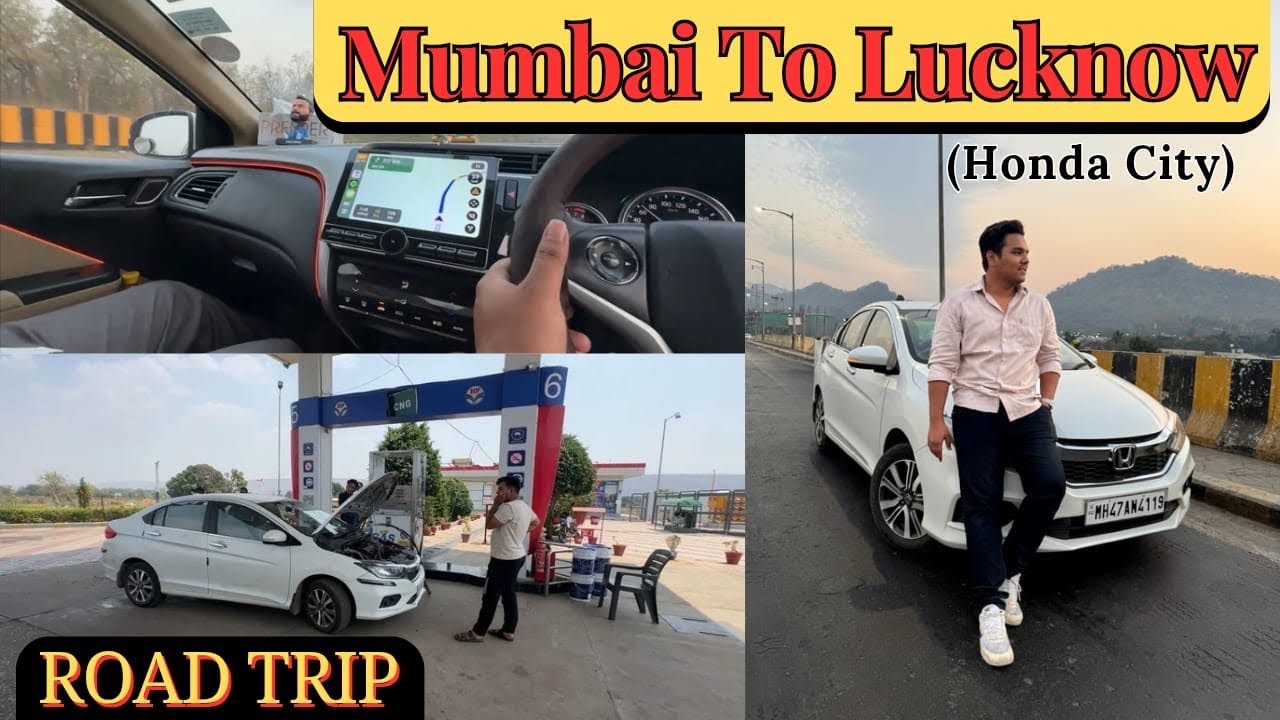Mumbai To UP Road Trip 2025🔥| Mumbai To Lucknow Via Samruddhi Mahamarg🕺🏻| Honda City Petrol CNG Cost