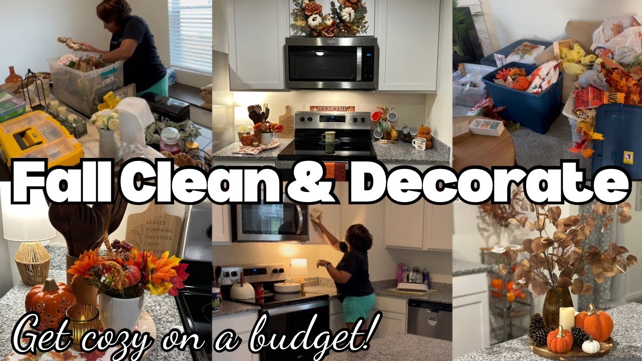Cozy Kitchen Fall and Clean with Me 🍁 Cleaning Motivation * Styling Vignettes