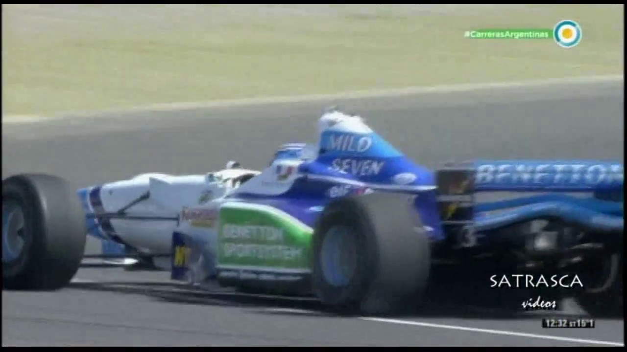 Norberto Fontana con el Benetton Renault F1 en Termas