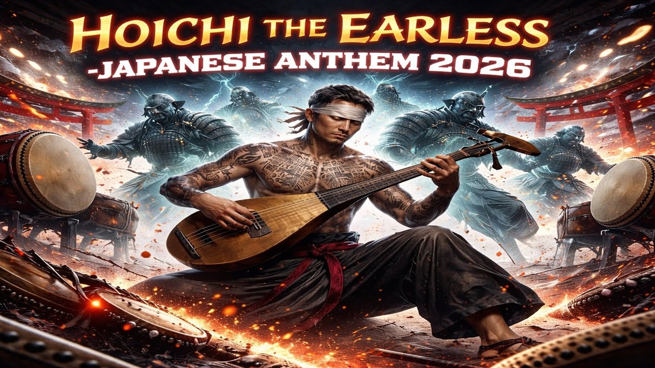 HŌICHI THE EARLESS (耳なし芳一) 🌊🎶 | Sutra on My Skin | Night-Dance of Warrior Ghosts & Biwa | Wafū Dark