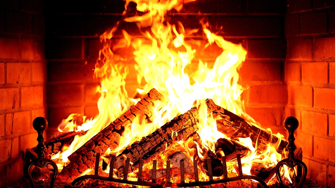 🔥 Fireplace 4K UHD! Fireplace with Crackling Fire Sounds. Fireplace Ambience