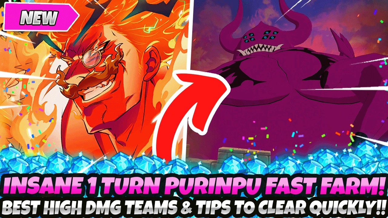 *INSANELY FAST 1 TURN PURINPU FAST FARM GUIDE!* BEST TEAMS FOR HIGH SCORE (7DS Grand Cross Conquest